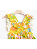 Sixties Summer Floral Pinafore Dress