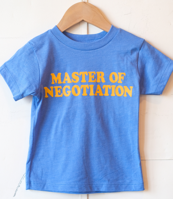 Master of Negotiation Toddler Tee (Vintage Blue)