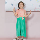 Geranio Pleated Wide Leg Pants (Green)