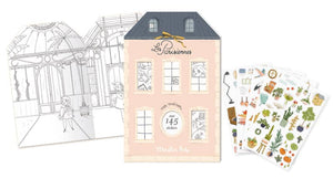 Les Parisiennes Coloring Book and Stickers (Pink)