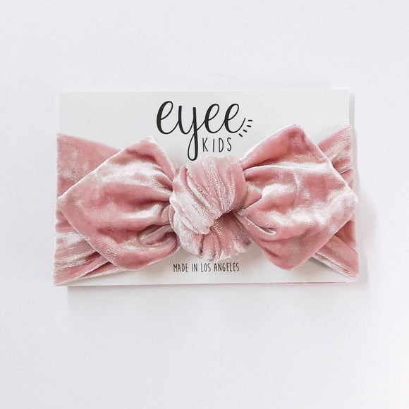 Top Knot Headband (Crushed Blush Pink Velvet)