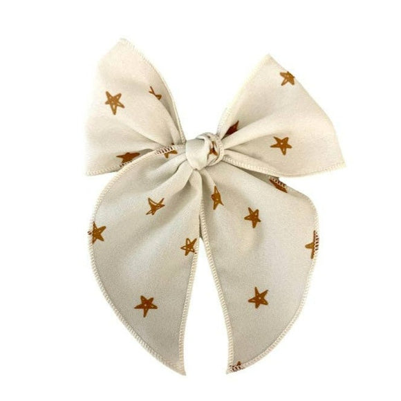 Midi Fay Bow in Twinkle Stars Cream and Gold