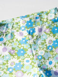 Green and Blue Flower Power Bike Shorties