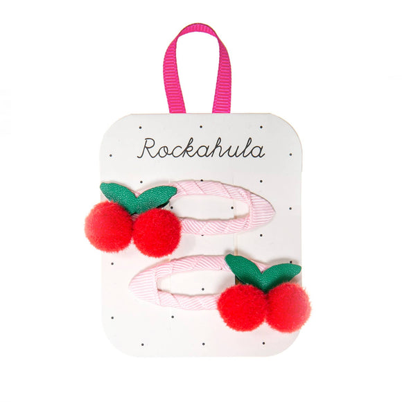 Sweet Cherry Pom Pom Clips