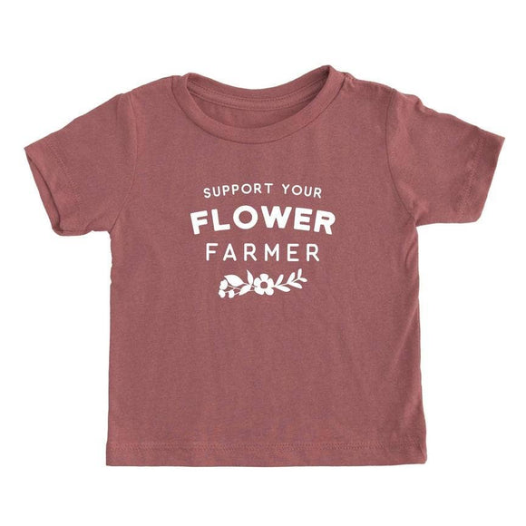 Support Your Flower Farmer Tee (Mauve/White)