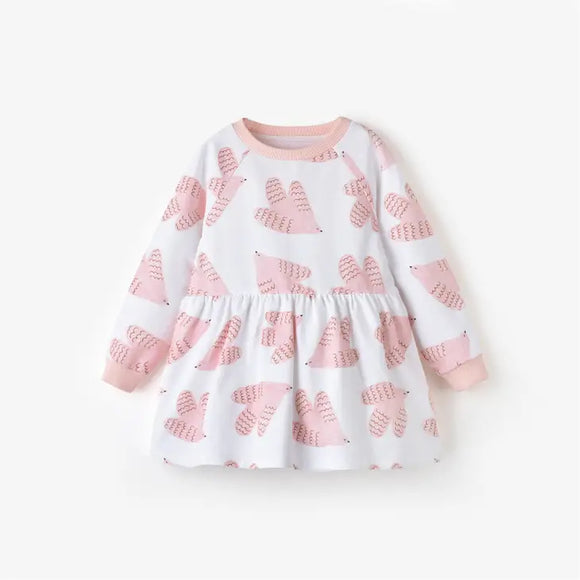 Haylee Pink Bird Knit Dress