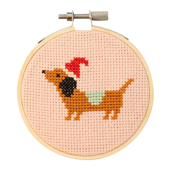 Cross Stitch Kit - Christmas - Dachshund