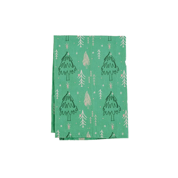 Holiday Flour Sack Kitchen Towel (Winter Trees)