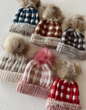 Sienna Buffalo Check Pom Pom Beanie Hat