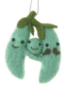 Pea Pod Family Ornament