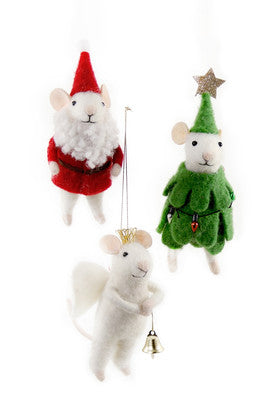 Merry Christmas Mouse Ornament