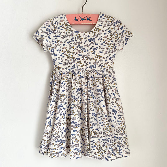 Classic Scoop Twirl Dress (Bird Song)